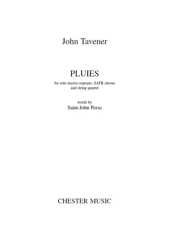 John Tavener: Pluies (Full Score)
