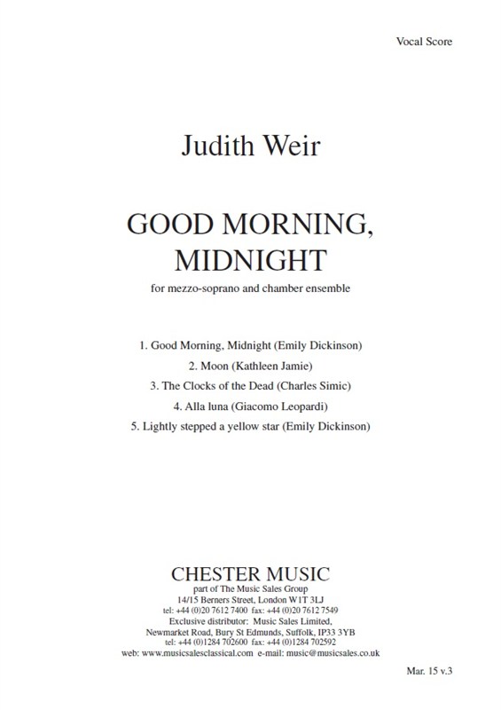 Judith Weir: Good Morning, Midnight (Vocal Score)