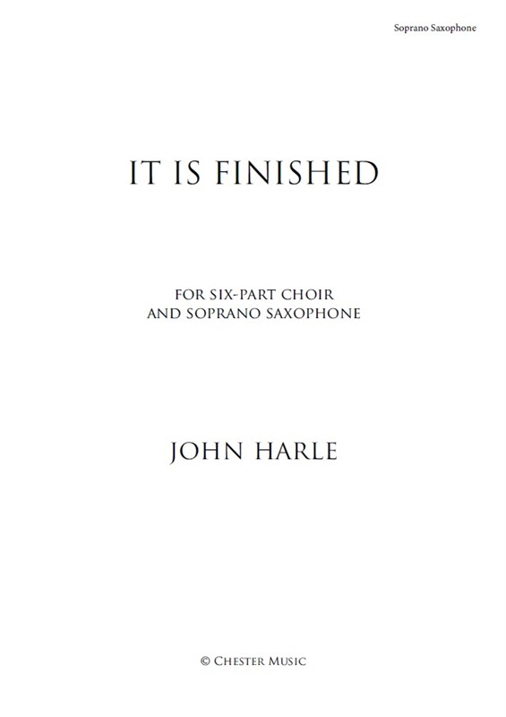 John Harle: It Is Finished (Saxophone Part)