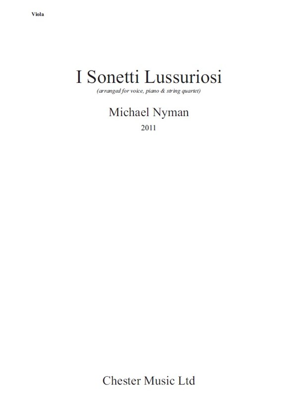 Michael Nyman: I Sonetti Lussuriosi (Parts)