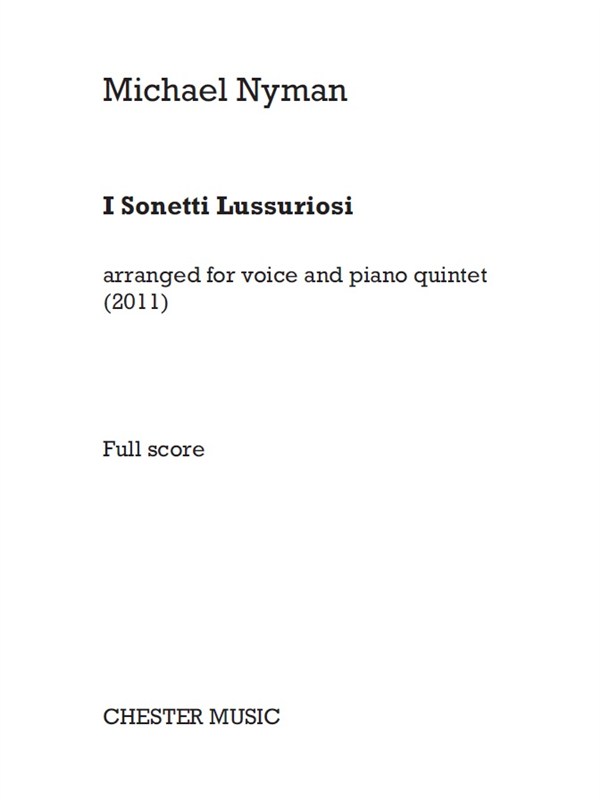 Michael Nyman: I Sonetti Lussuriosi (Full Score)