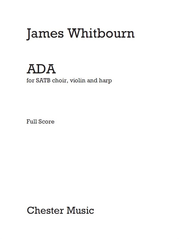 James Whitbourn: Ada (Full Score/Parts)