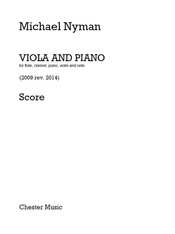 Michael Nyman: Viola And Piano (Revised 2014) (Score/Parts)