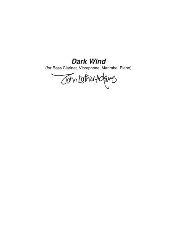 John Luther Adams: Dark Wind