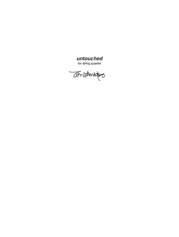 John Luther Adams: Untouched (Player Score)
