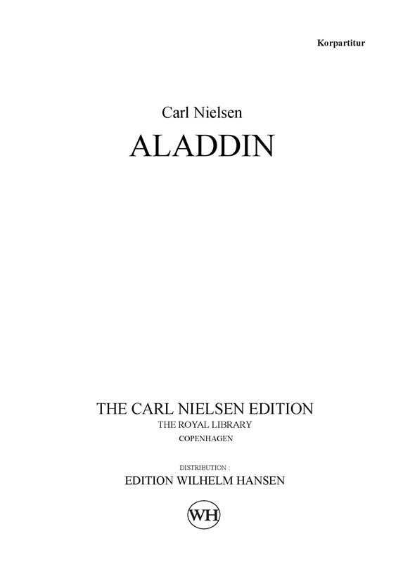 ALADDIN - KORPARTITUR