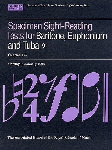 ABRSM Specimen Sight-Reading Tests for Baritone, Euphonium and Tuba, Bass Clef, Grades 1-5