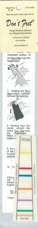 Don't Fret: Finger Position Indicator (1/16 Violin)
