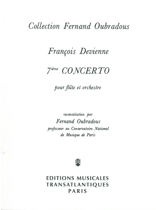 François Devienne: 7Ème Concerto