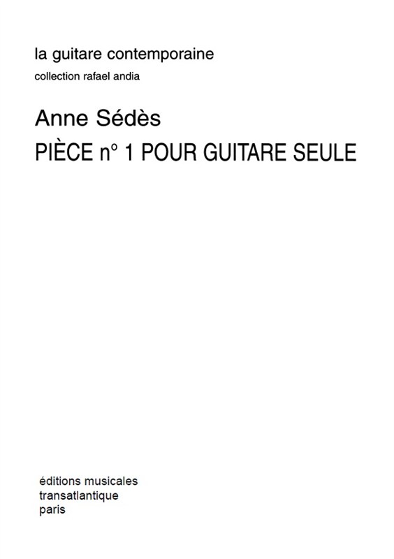 Anne Sedes: Piece N°1