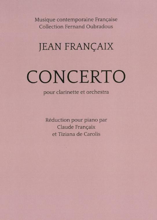 Jean Francaix: Concerto For Clarinet (Piano Reduction)