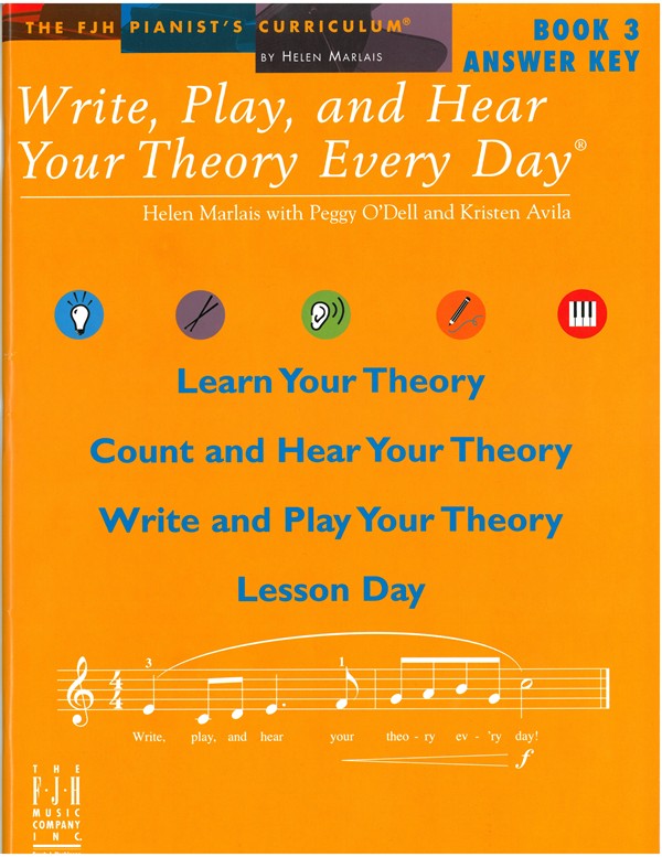 Helen Marlais: Write, Play, And Hear Your Theory Every Day - Book 3 (Answer Key)