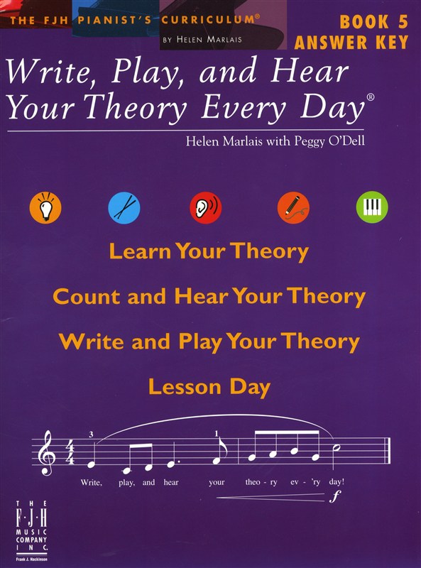 Helen Marlais: Write, Play, And Hear Your Theory Every Day - Book 5 (Answer Key)