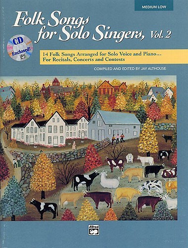 Folk Songs For Solo Singers Book 2 - Medium/Low Voice (CD Edition)