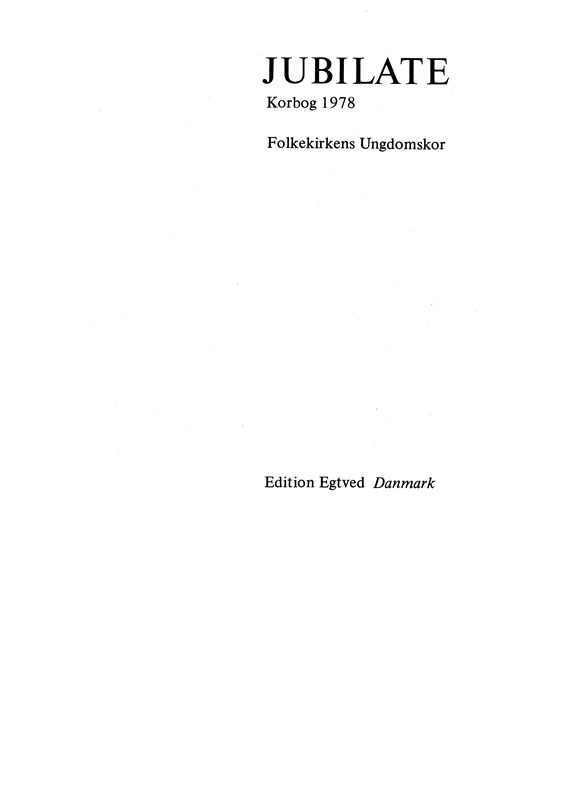 JUBILATE, SA - SATB