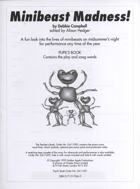 Debbie Campbell: Minibeast Madness! - Pupil's Script