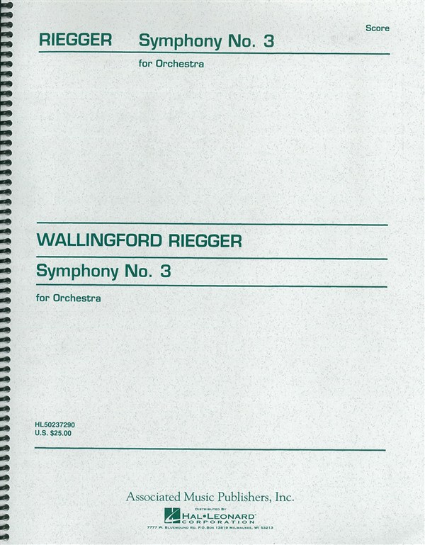 Wallingford Riegger: Symphony No.3 Op.42 (Study Score)