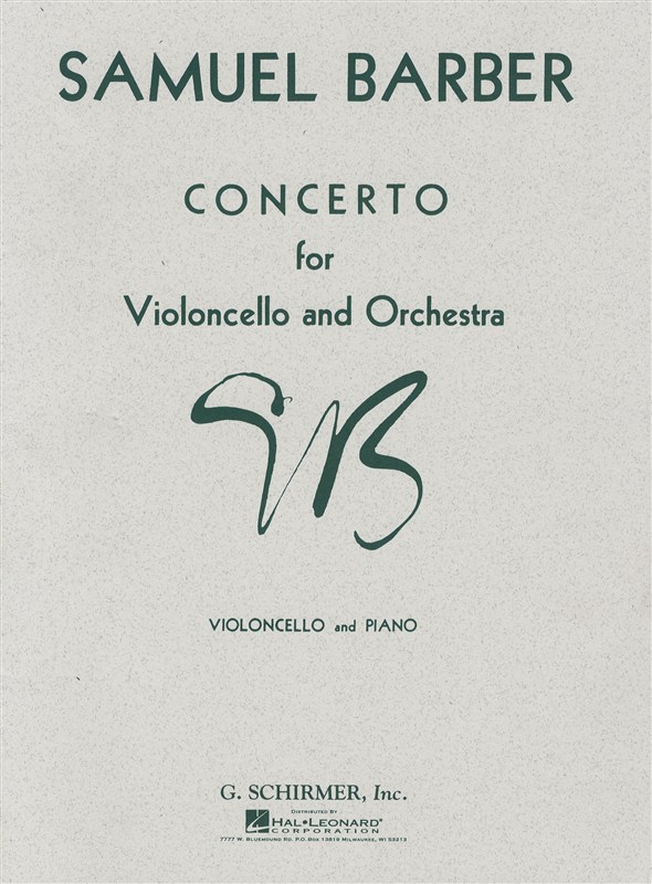 Samuel Barber: Concerto For Violoncello And Orchestra (Cello/Piano)