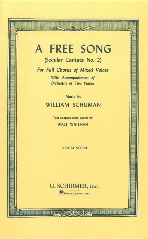 William Schuman: A Free Song (Vocal Score)