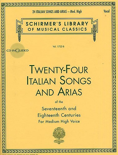 Twenty-Four Italian Songs And Arias Of The 17th And 18th Centuries - Medium High Voice (Book/CD)