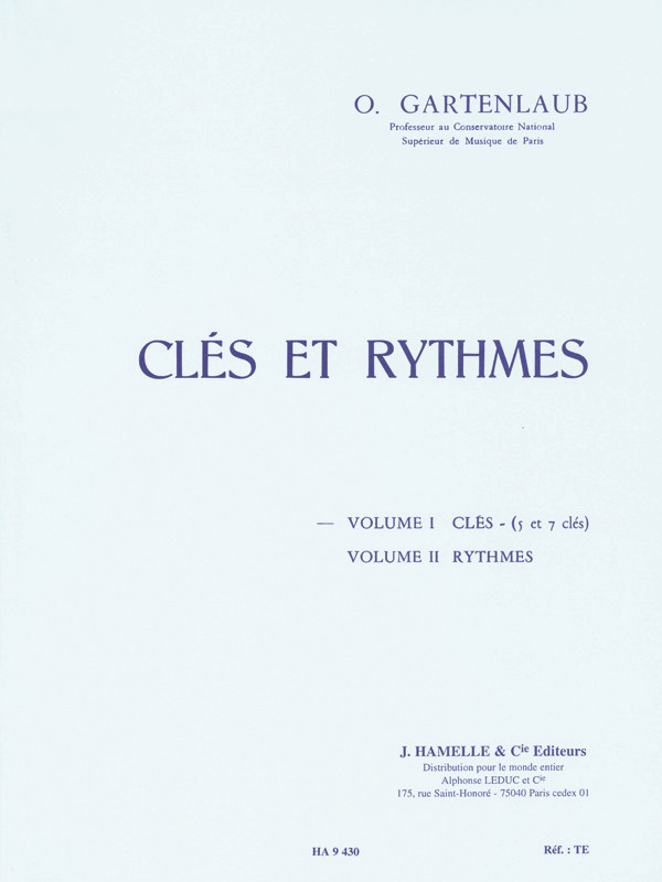 Gartenlaub Cles Et Rythmes Volume 1 5 Cles Et 7 Cles Book