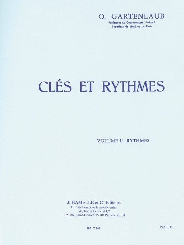 Gartenlaub Cles Et Rythmes Volume 2 Rythmes Book