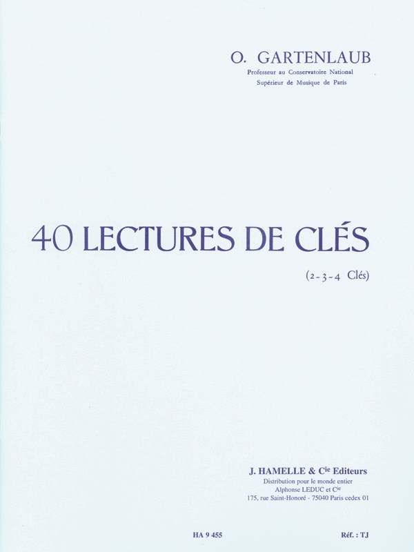 Gartenlaub 40 Lectures De Cles 2 3 Ou 4 Cles Book