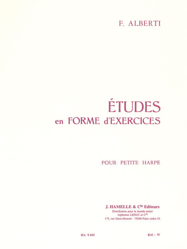 Freddy Alberti: Etudes en Forme d'Exercices (Harp solo)