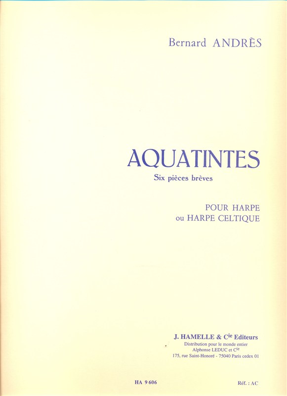 Aquatintes pour harpe
