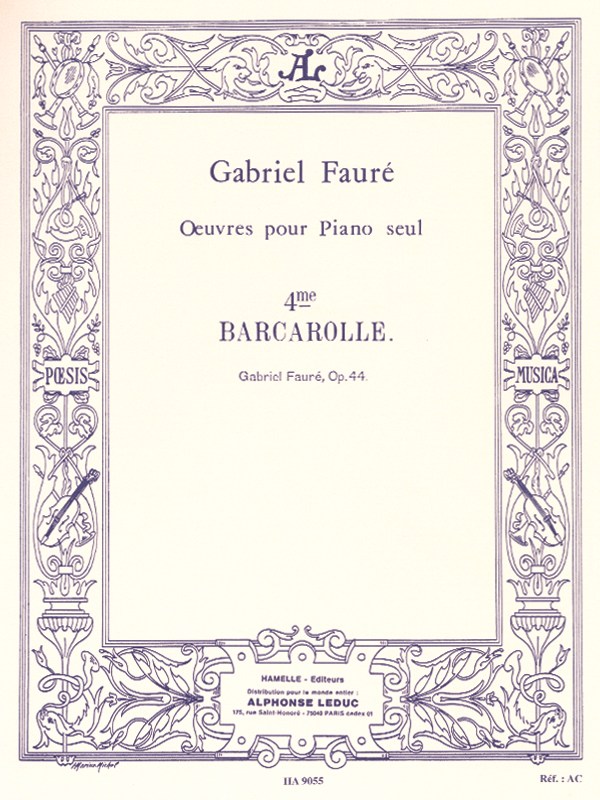 Gabriel Fauré: Barcarolle No.4, Op.44 in A flat major (Piano solo)
