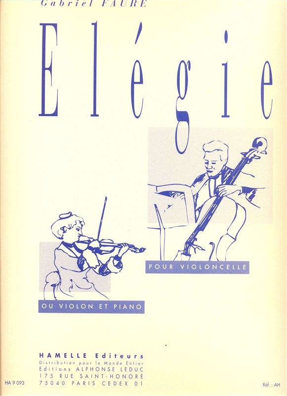 Elégie pour violoncelle ou violon et piano