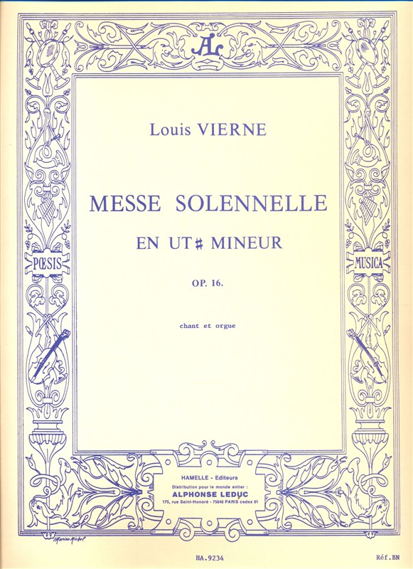 Messe solennelle en ut# mineur pour chant et deux orgues