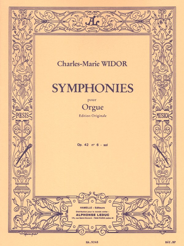 Widor Symphonie No6 Op42 Organ Book