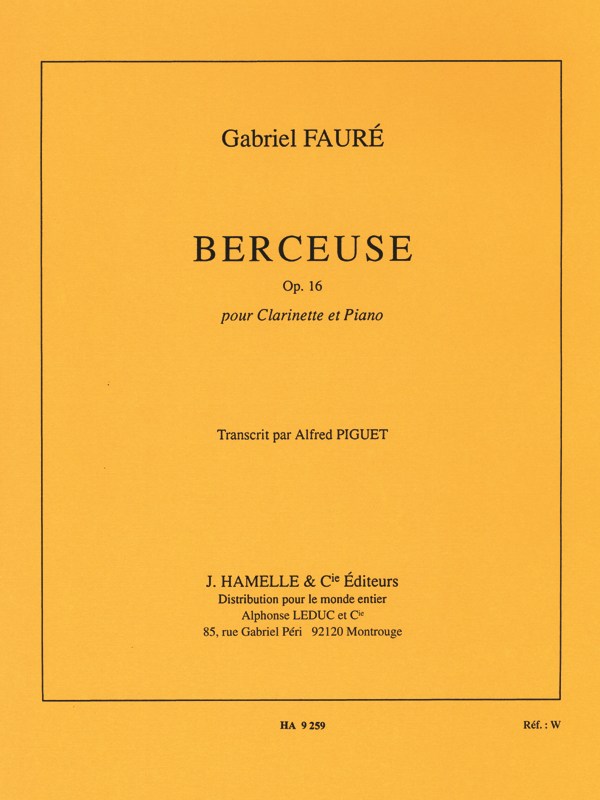 Gabriel Fauré: Berceuse Op.16 (Clarinet & Piano)