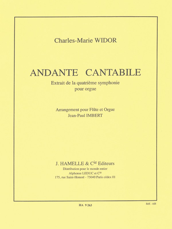 Charles Marie Widor: Andante cantabile (Flute & Organ)