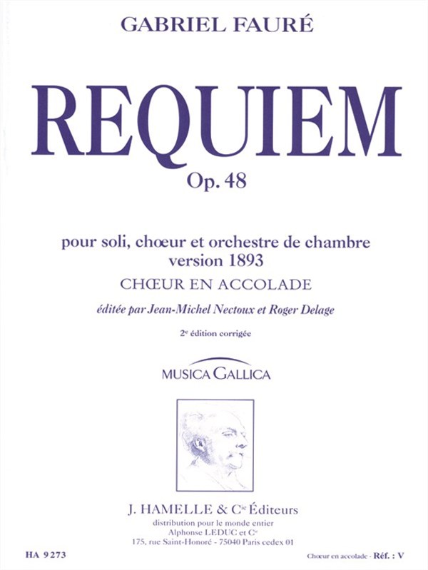 Gabriel Fauré: Requiem Op.48 (Musica Gallica) (Choral-Mixed accompanied)