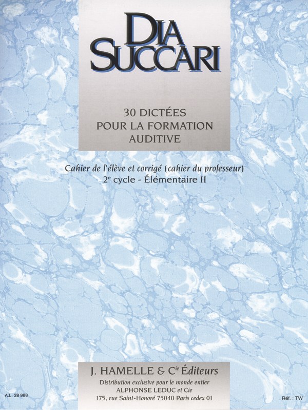 Succari 30 Dictees Pour La Formation Auditive Eleve Prof 2 Elem 2 Book