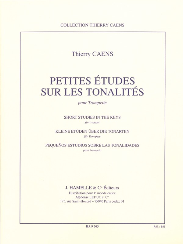Caens Thierry Petites Etudes Sur Les Tonalites Trumpet Book