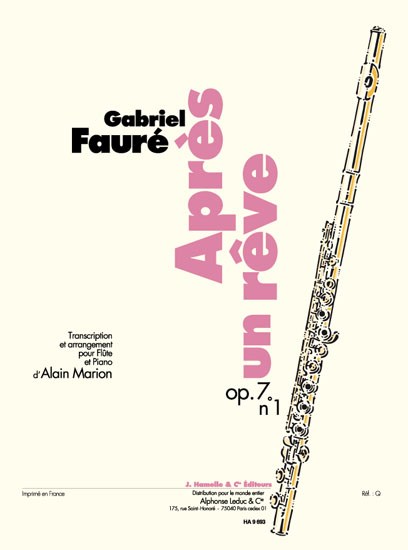 Apres Un Reve Fl/Pno Ed Marion