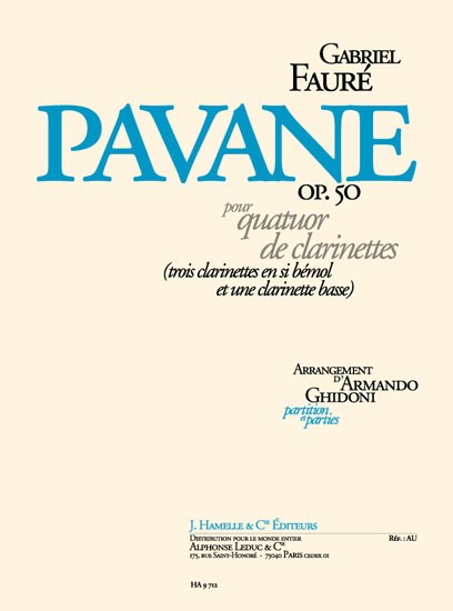 Pavane Op 50 Arr Ghidoni Clarinet Quartet Sc/Pts