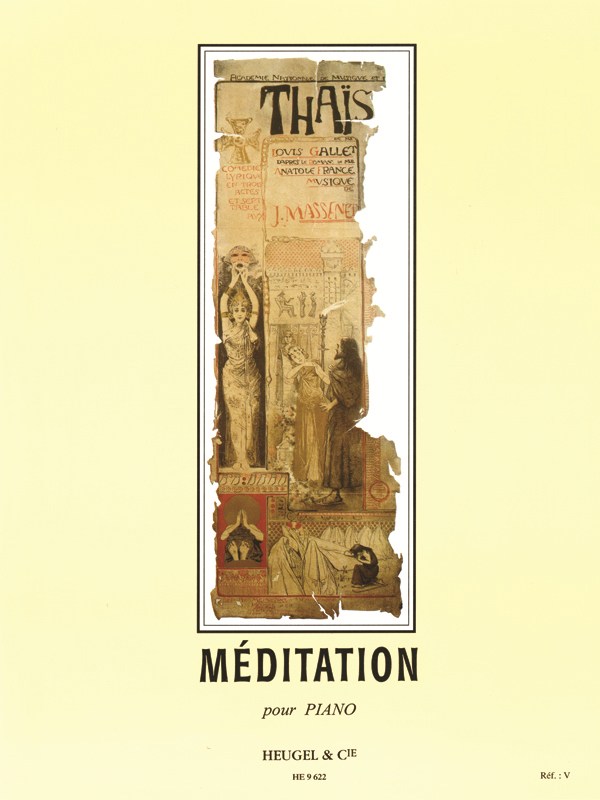 Massenet Jules Thais Meditation Piano Book