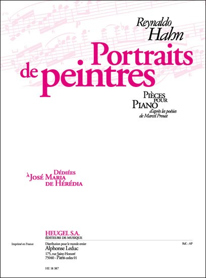 Reynaldo Hahn: Portraits de Peintres (Piano solo)