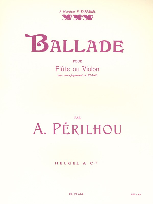 Albert Périlhou: Ballade (Flute & Piano)