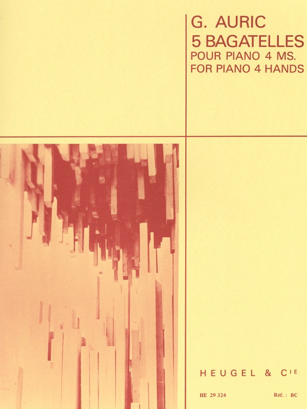 Georges Auric: 5 Bagatelles (Piano Four Hands)