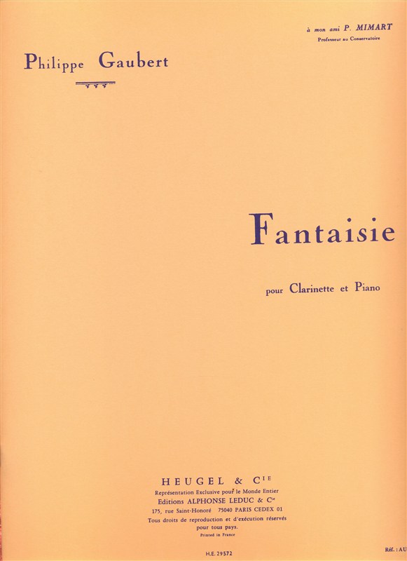 Fantaisie pour clarinette et piano