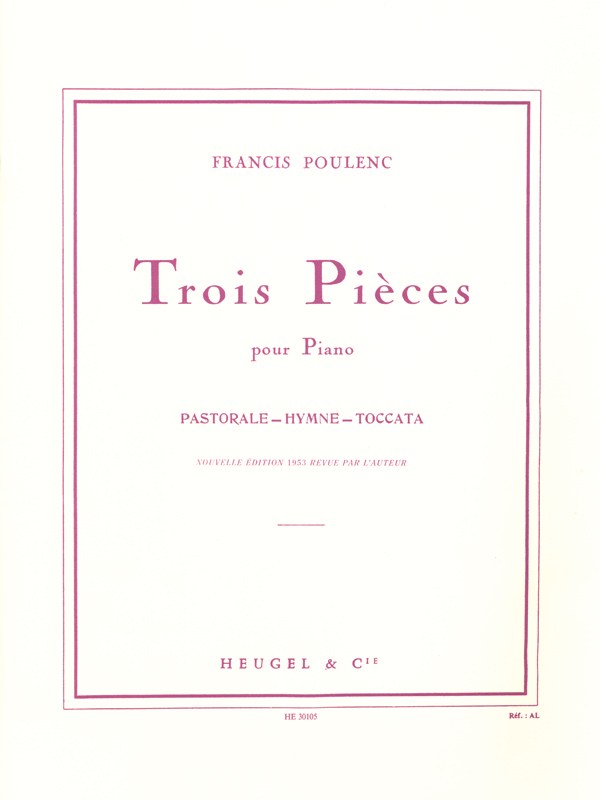 Francis Poulenc: Trois Pieces Pour Piano