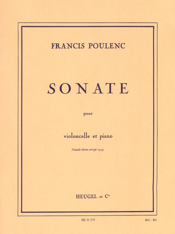 Francis Poulenc: Sonate (Cello/Piano)