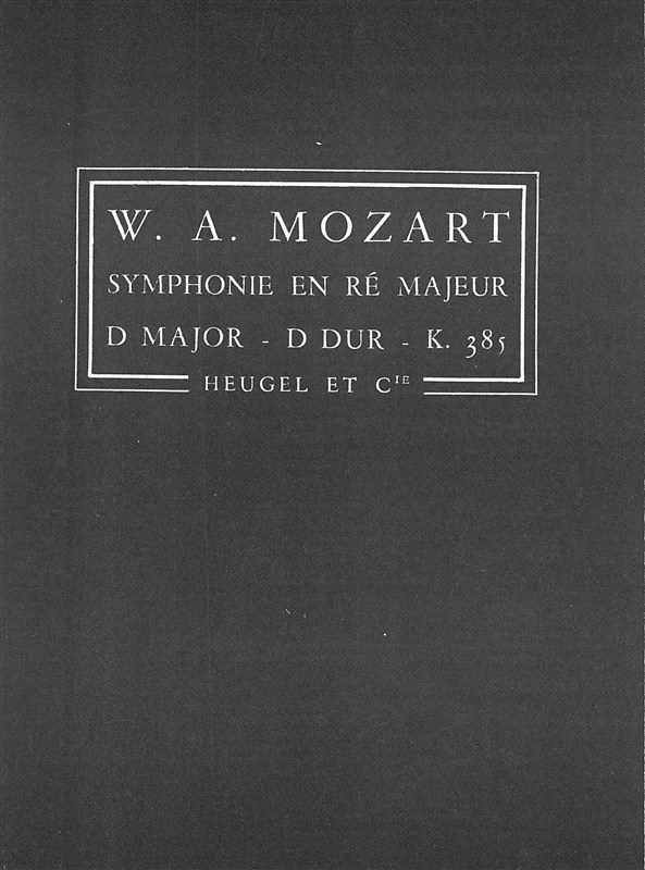 W.A. Mozart: Symphony In D No.35 KV385 (PH26) (Miniature Score)