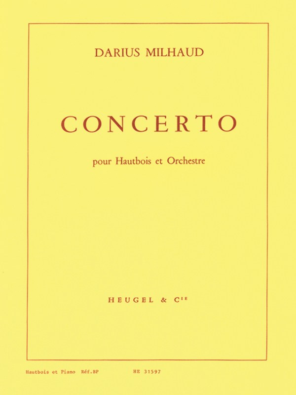 Darius Milhaud: Concerto For Oboe