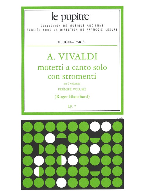 Antonio Vivaldi: Motetti A Canto Solo Con Stromenti Volume 1